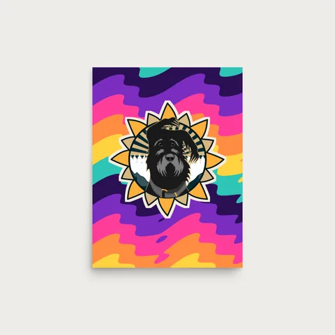 Poster 30 × 40 cm with the dog badge