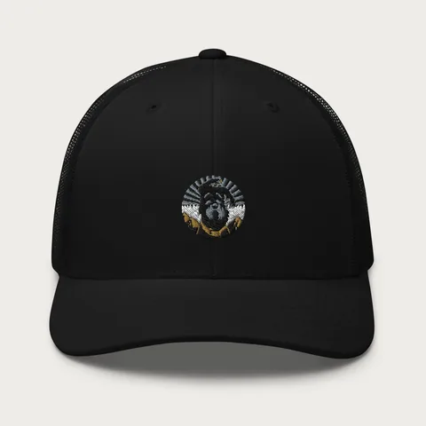 Retro Trucker Hat with the dog badge