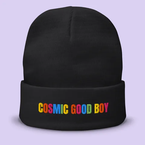 Gorro Cosmic Good Boy. Gorro de punto doble