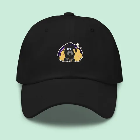 Dad Cap with a hand-drawn pup patch