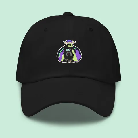 Dad Cap with a hand-drawn pup patch