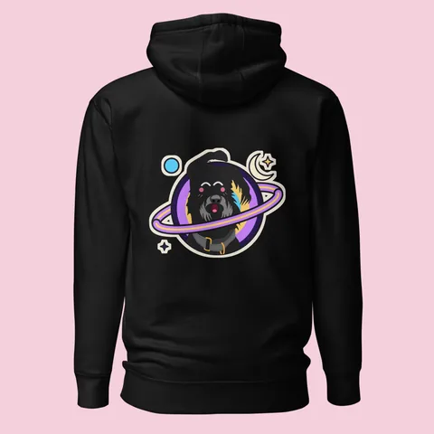 Premium Hoodie with a hand-drawn pup patch