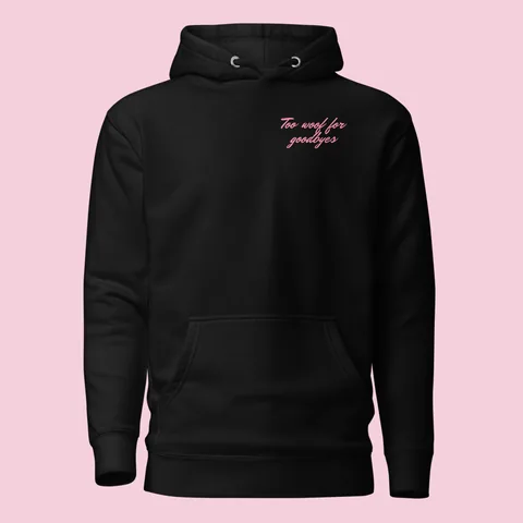 Hoodie met jouw hondje · Too Woof for Goodbyes