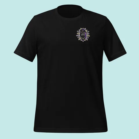Classic Tee with a hand-drawn pup patch