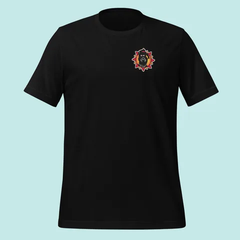 Classic Tee with a hand-drawn pup patch