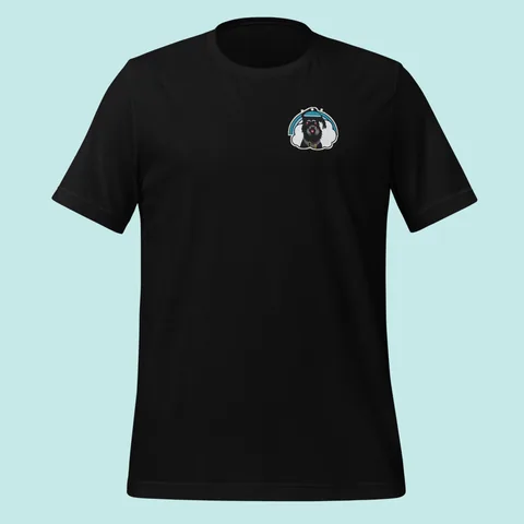 Classic Tee with a hand-drawn pup patch