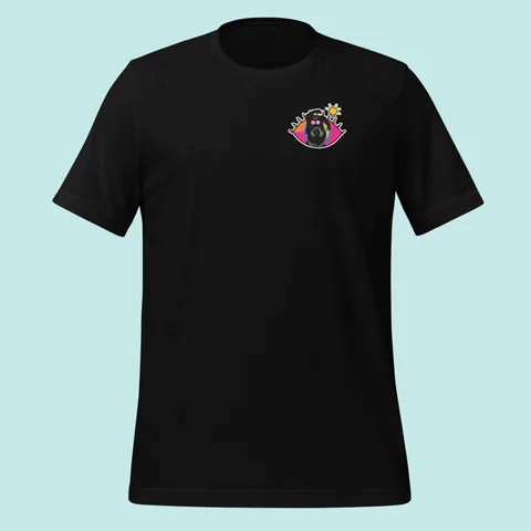 Classic Tee with a hand-drawn pup patch