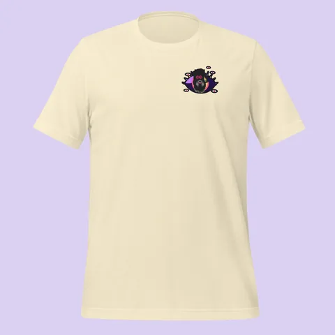 Classic Tee with a hand-drawn pup patch