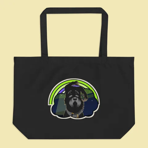 Large Tote with the Take Me To Your Treats dog badge